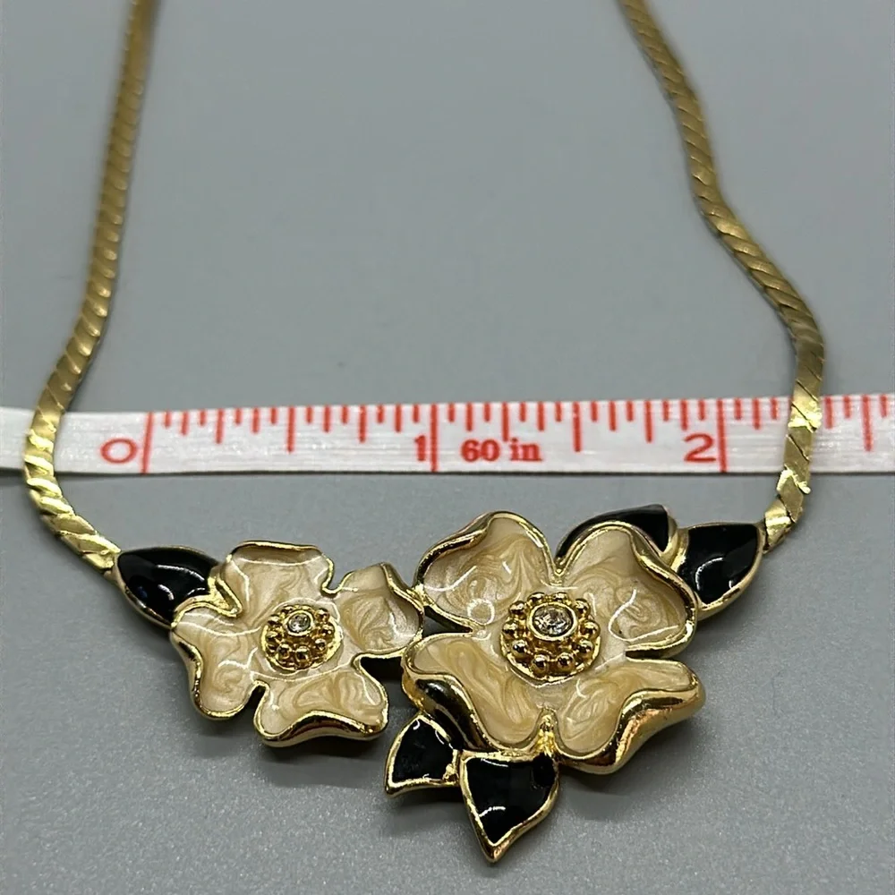 Trifari Vintage Dogwood Necklace -Crown Trifari